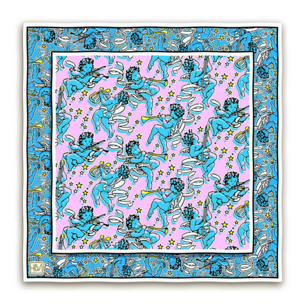 Foulard en soie Puttis vue 1
